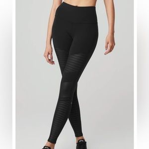 Alo Black Small Moto Leggings.
